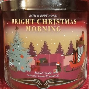 Brand new Bath and Body Works 3 Wick Bright Christmas Morning Candle